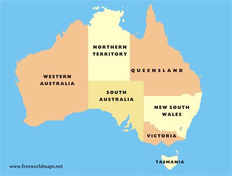 Australia Political Map Pdf - Arlana Nannette