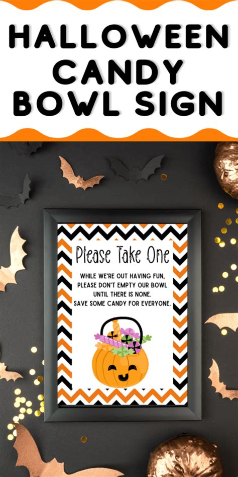 Free Printable Please Take One Halloween Sign - Cassie Smallwood