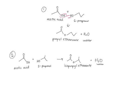 SOLVED: Write the equation for the reaction between acetic acid and 1 ...