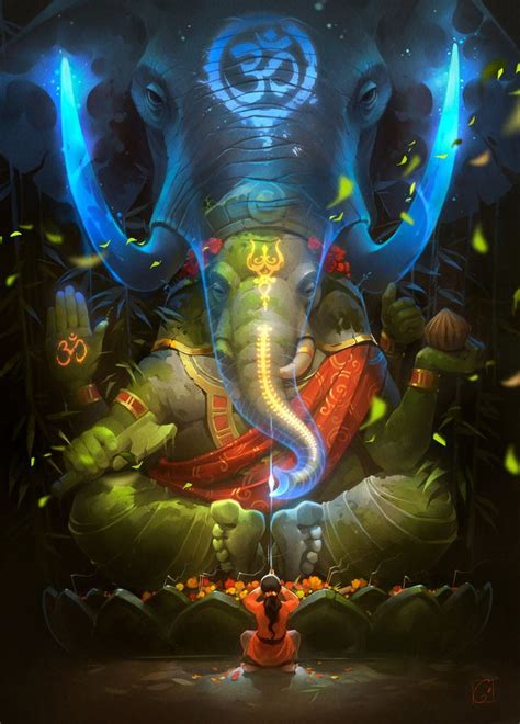 Ganesha by GaudiBuendia | Lord ganesha paintings, Ganesha painting ...