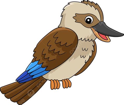 Kartun Hewan Kookaburra Berwarna Clipart Gambar Tangan Balita Yang ...