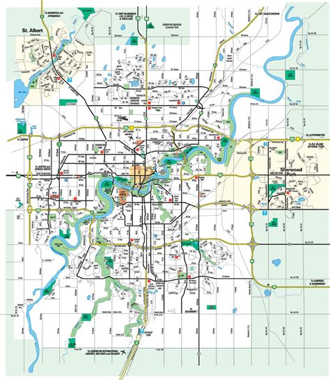 Cartes de Edmonton | Cartes typographiques détaillées de Edmonton ...