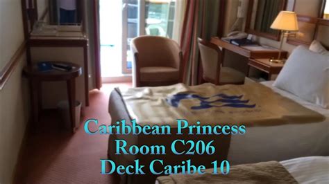 Caribbean Princess - Room C206 Balcony Tour - YouTube