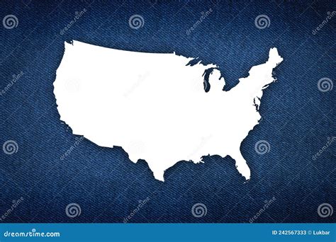 USA map blue background stock image. Image of fabric - 242567333