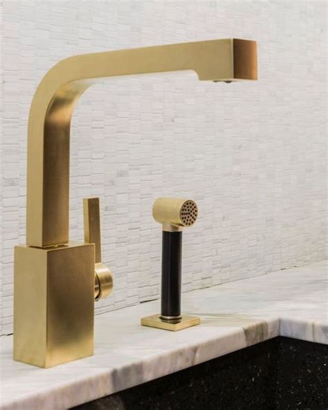 #Custom #brass plated #dornbracht faucet and spray look beyond the ...