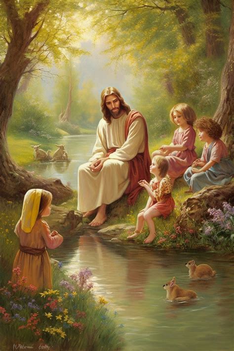 Jesus with kids | Jesus artwork, Pictures of jesus christ, Jesus christ ...