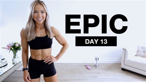 Day 13 of EPIC - Hamstrings & Glute Workout - Dumbbells + Band ...