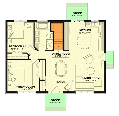 2 Bedroom Floor Plan With Dimensions | Two Birds Home