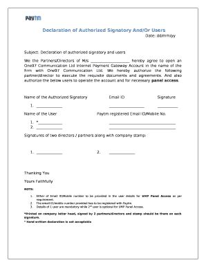 Authorized Signatory List Template: Complete with ease | airSlate SignNow