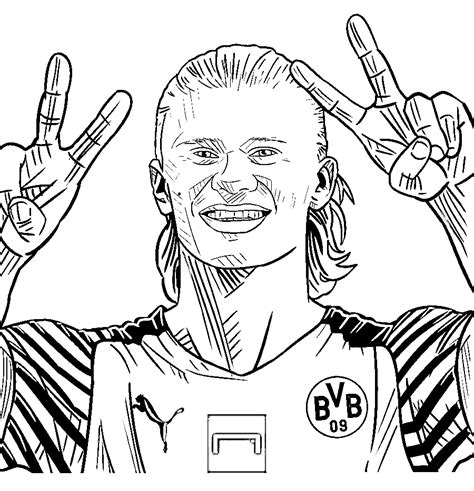 Erling Haaland Coloring Pages | Coloring Games Online