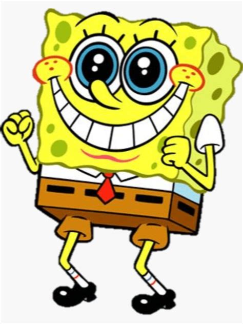 "spongebob excited meme sticker " Sticker for Sale by Grace-Cop | Redbubble