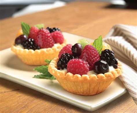 Custard & Fruit Tarts | Mini tart recipes, Mini fruit tarts, Sweet tarts