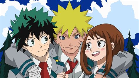 Download Naruto Uzumaki Naruto Ochaco Uraraka Izuku Midoriya My Hero ...