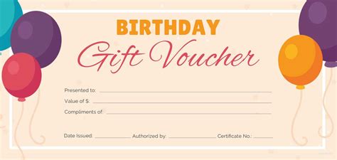 Birthday Gift Certificate Template Free Printable throughout Printable ...