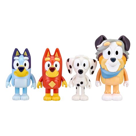 Bluey The Show 4-Pack, Inch Figures, Bluey's Family Bluey, Bingo ...