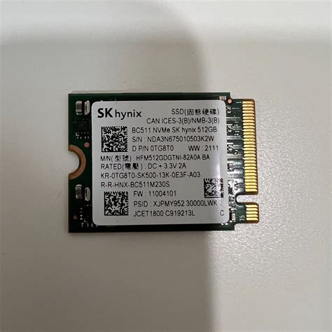 最大72％オフ！ 超レア 良品 SK hynix 2230 NVMe M.2 SSD 512GB sushitai.com.mx