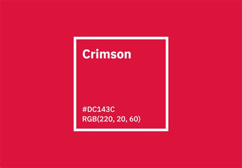 Crimson Color - Hex, RGB, CMYK, Pantone | Color Codes - U.S. Brand Colors