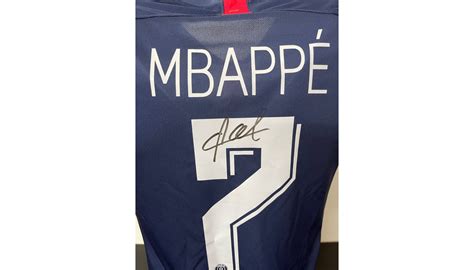 Mbappe's Official PSG Signed Shirt, 2019/20 - CharityStars