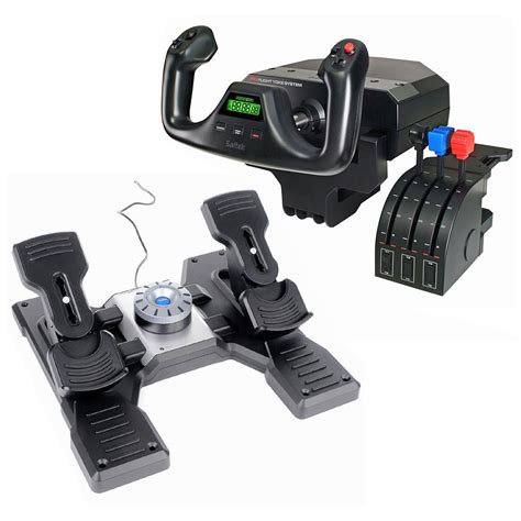 Accessories Logitech G Saitek PRO Flight Bundle Yoke System and Rudder ...