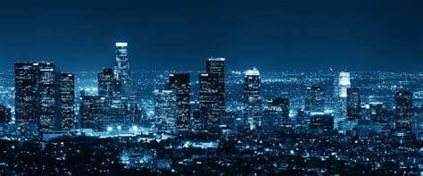 4K Ultra HD Los Angeles Night Cityscape Wallpaper