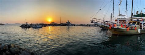 Turgutreis Marina Sunset Panorama Photograph by David Pyatt - Fine Art ...