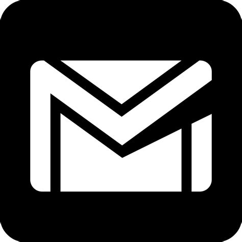 Gmail Icon Black And White #286707 - Free Icons Library