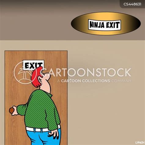 Exit Sign Cartoon