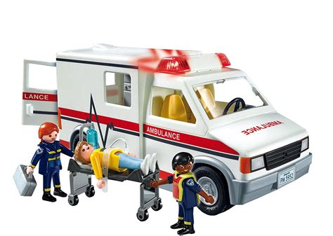 Amazon.com: PLAYMOBIL Rescue Ambulance Playset: Toys & Games