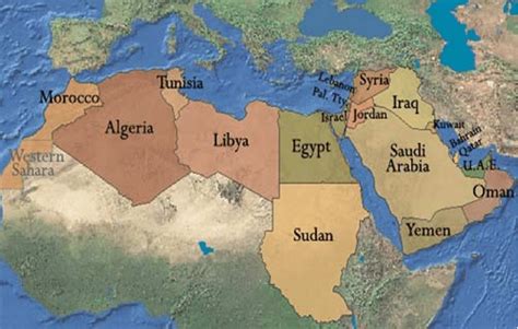 The Arab World Map (Arab Culture and Civilization: Geography ...