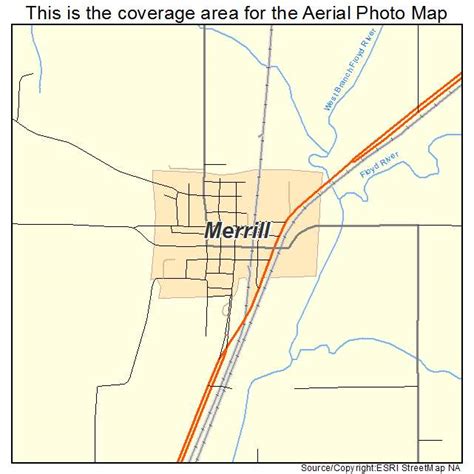 Aerial Photography Map of Merrill, IA Iowa