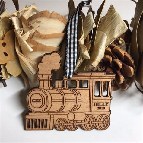 Christmas Train Wooden Ornament. Children's Train - Etsy