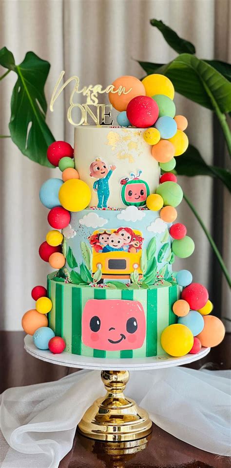 A Cake To Celebrate Your Little One : Cocomelon Theme First Birthday Cake