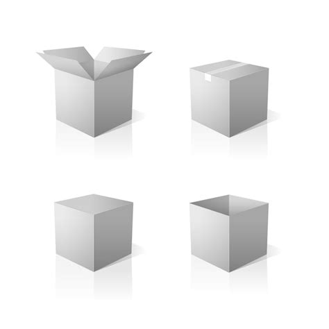 Premium Vector | Set of grey boxes