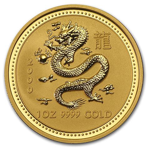 Australian Gold Lunar Series 2000 - Year of the Dragon - 1 oz