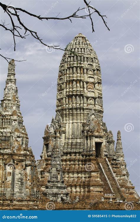 Wat Chaiwatthanaram stock image. Image of history, brick - 59585415