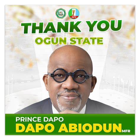 Dapo Abiodun Re-elected As Ogun State Governor | Ogun State ...