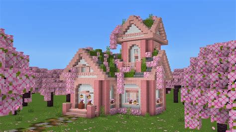 Minecraft: How to Build a Cherry Blossom Survival House - YouTube