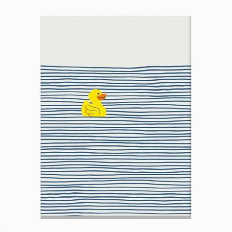 Yellow Rubber Duck Art Print by Little Dean - Fy