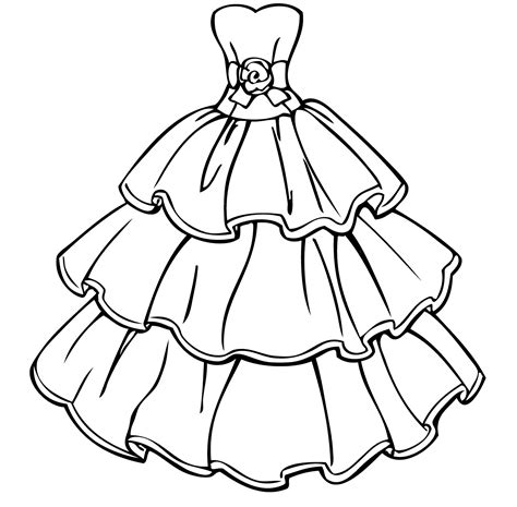 Coloring Pages Dresses Printables - Printable Word Searches