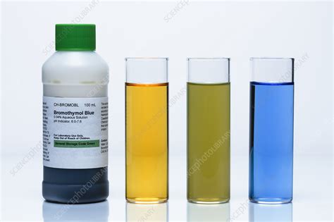 Bromothymol blue indicator - Stock Image - C043/6533 - Science Photo ...