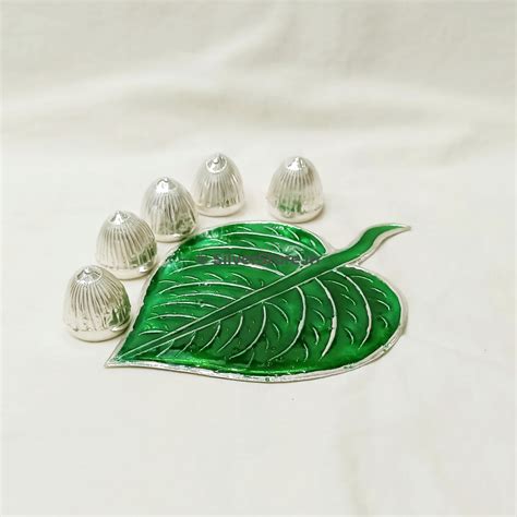 Silver Pan & silver supari set - silver leaf - silver nuts – SilverStore.in