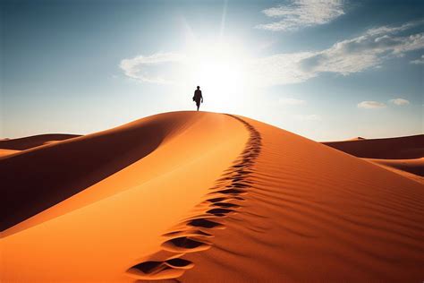 Sand dunes walking desert outdoors. | Free Photo - rawpixel