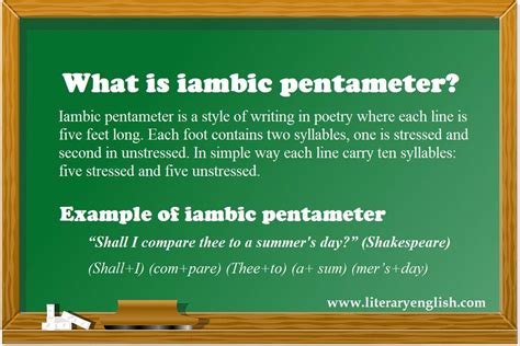 What is an Iambic Pentameter? - Literary English