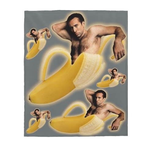 Nicolas Cage Blanket Nicholas Cage Banana Nick Cage Nic | Etsy