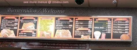 Online Menu of Super Taqueria Restaurant, Gilroy, California, 95020 - Zmenu