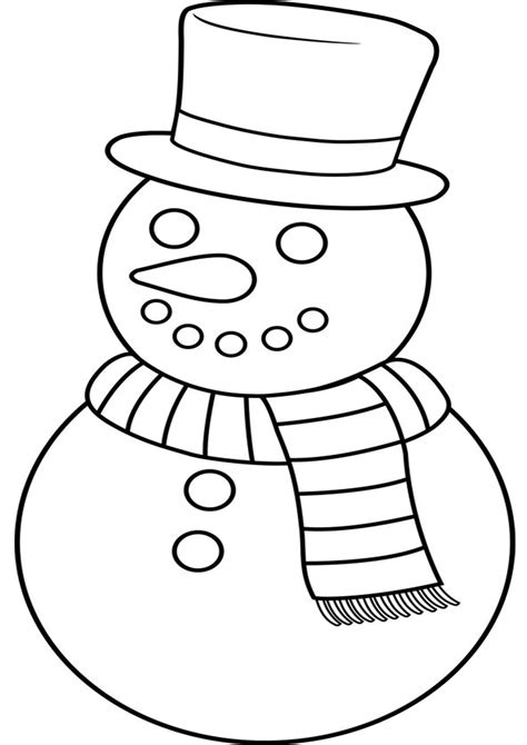 Snowman Coloring Pages Easy Coloring Pages