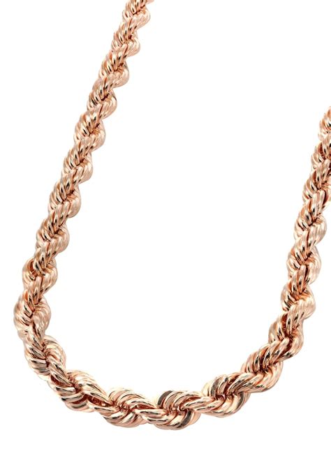 14K Rose Gold Chain - Solid Rope Chain – FrostNYC