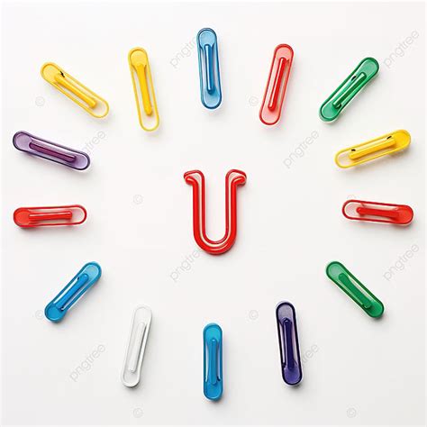 Colorful Paper Clip Shapes Make The Letter U Background, Science, Luck ...