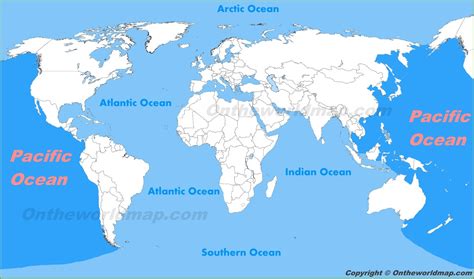 Pacific Ocean location on the World Map - Ontheworldmap.com