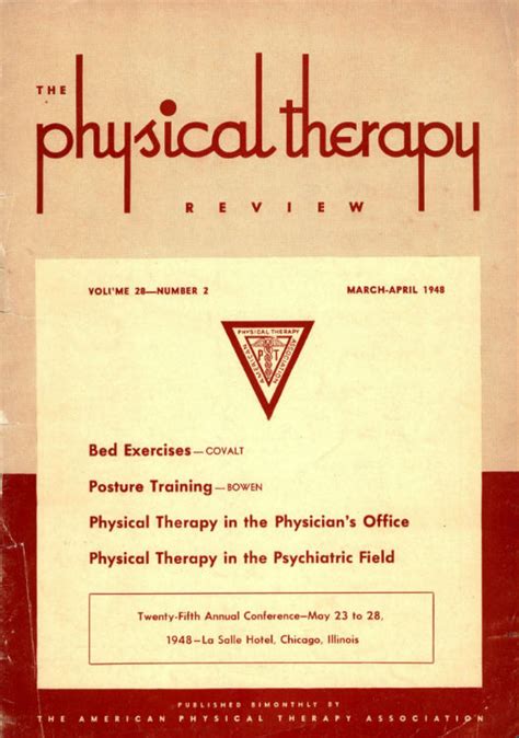 Physiotherapy Review Is Renamed Physical Therapy Review. – APTA Centennial